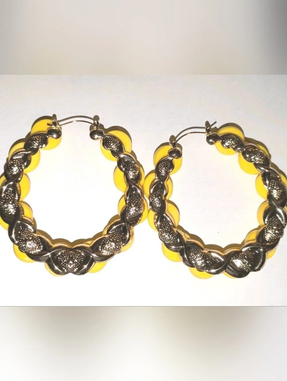 The Emoji Queen-Hand Crafted Colorful Large Hoop Earrings